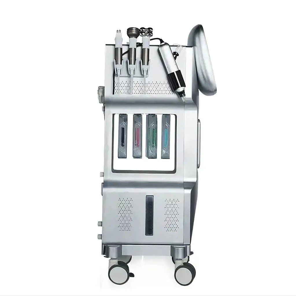 Latest 9 in 1 Aqua Peeling Dermabrasion Diomand Skin Whitening Wrinkle Removal Facial Cleaning Hydra Oxygen Jet Machine