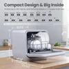 COMFEE' Portable Dishwasher Countertop with 5L Built-in Water Tank, No Hookup Needed, 6 Programs 3