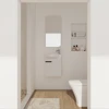 Floating Bathroom Vanity with Sink Modern Cabinet Small Wall Mounted Bathroom Vanitiy with Soft-Close Door White 2