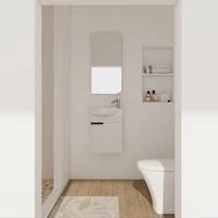 Floating Bathroom Vanity with Sink Modern Cabinet Small Wall Mounted Bathroom Vanitiy with Soft-Close Door White 2