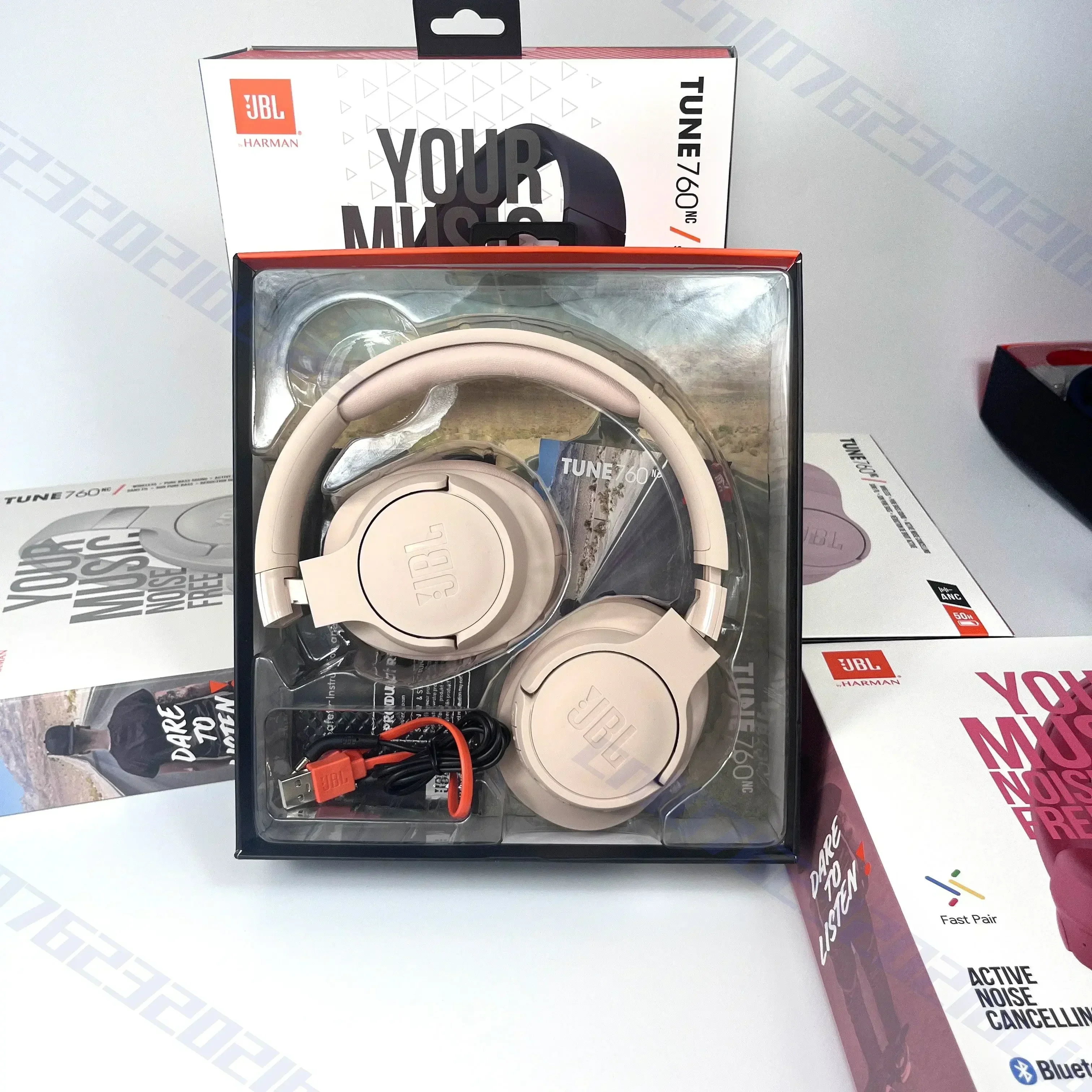 سماعات JBL Tune 760NC الأصلية القابلة للطي فوق الأ...