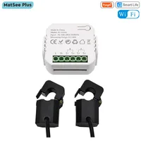 Tuya Smart WiFi Energy Meter Bidirectional Two Way 1/2 Channel with CT Clamp App Monitor Export and Import Power 80A AC110V/240V 1