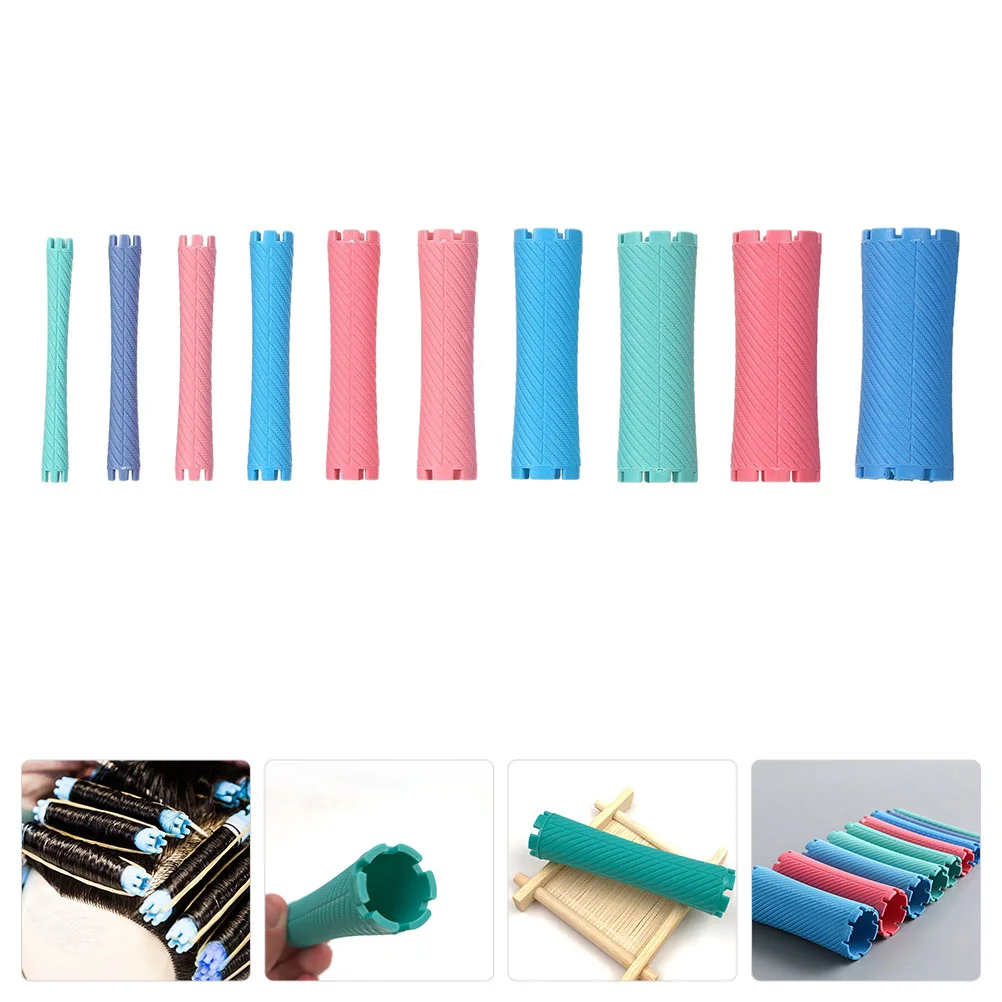 

100 Pcs Perm Stick Hair Curler Waves Without Heat Shaper Wavy Rollers Supplies Kit for Curls
