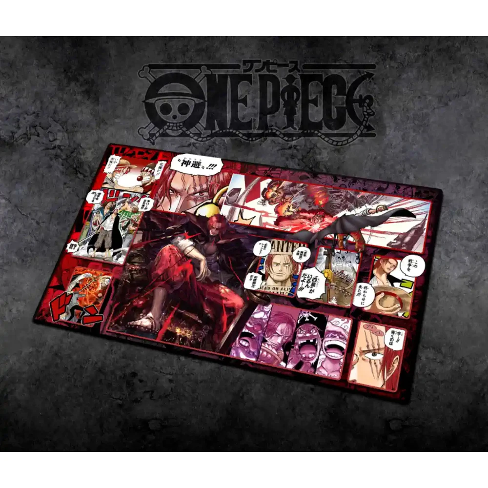 60*35*0.3Cm Diy One Piece Luffy Shanks Comic Version Teach Dedicated Game Card Mat OPCG Battle Game Anime Table Mat Gift Toys
