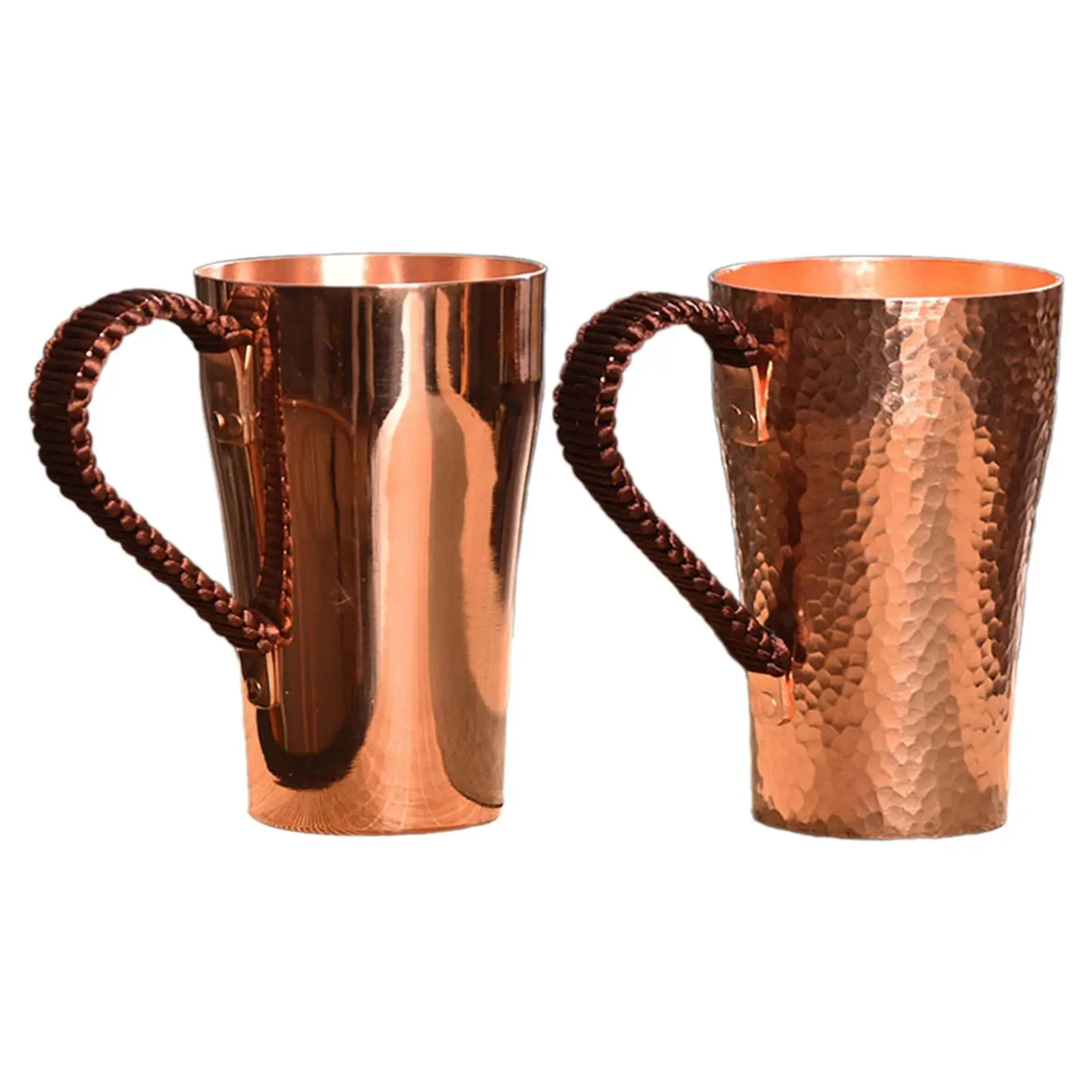 Copper Coffee Mug Moscow Mules Cup Thickened Copper Tea Mug 400ml Water Mug for Tea Milk Hot and Cold Water Beverage Hosuehold