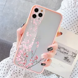 Elegant Vintage Rose Flower Shockproof Hard Back Phone Case Cover - iPhone 11 (Pink ZGFH 5)