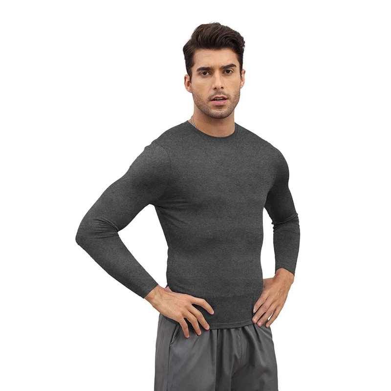 Men's Gym T-shirts Quick Dry Tights Breathable Tops Soccer Jerseys Fitness Running T Shirt Male Sportswear Compression Rashguard