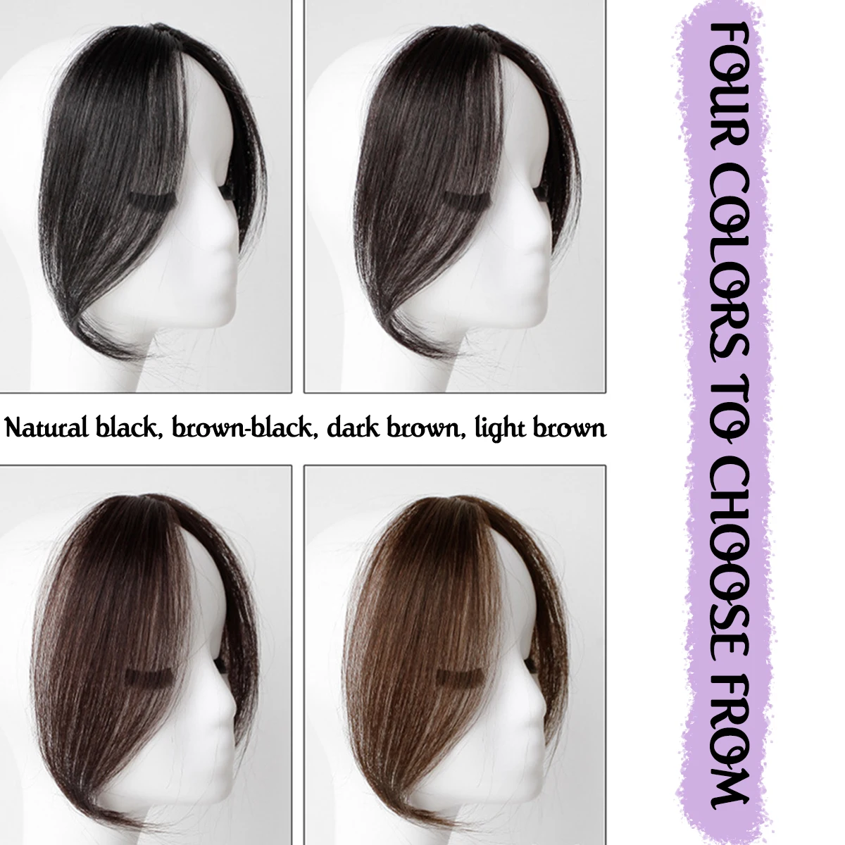 DUTRIEUX Synthetic Clip Bangs Bangs Clamped On Both Sides Of Woman Natural Soft Heat-resistant Wig Side Face Fashionable Shape