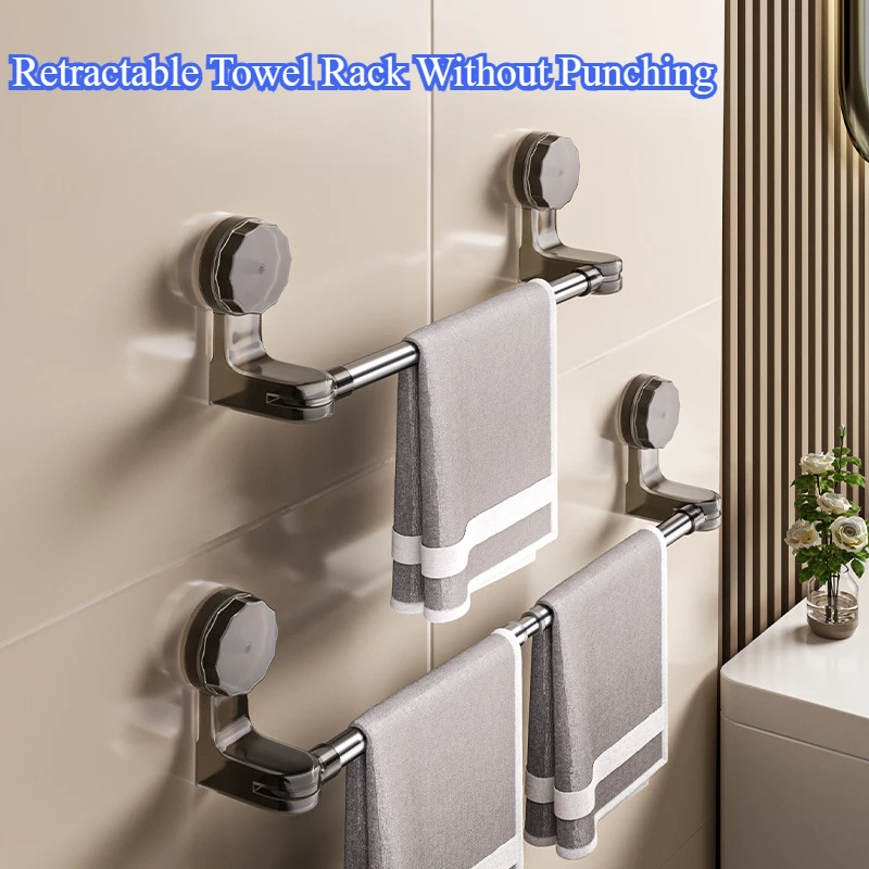 Wall-Mounted Towel Rack Featuring Strong Suction Cup Ideal Choice For Bathrooms,Valentine'S Day And Easter Gifts