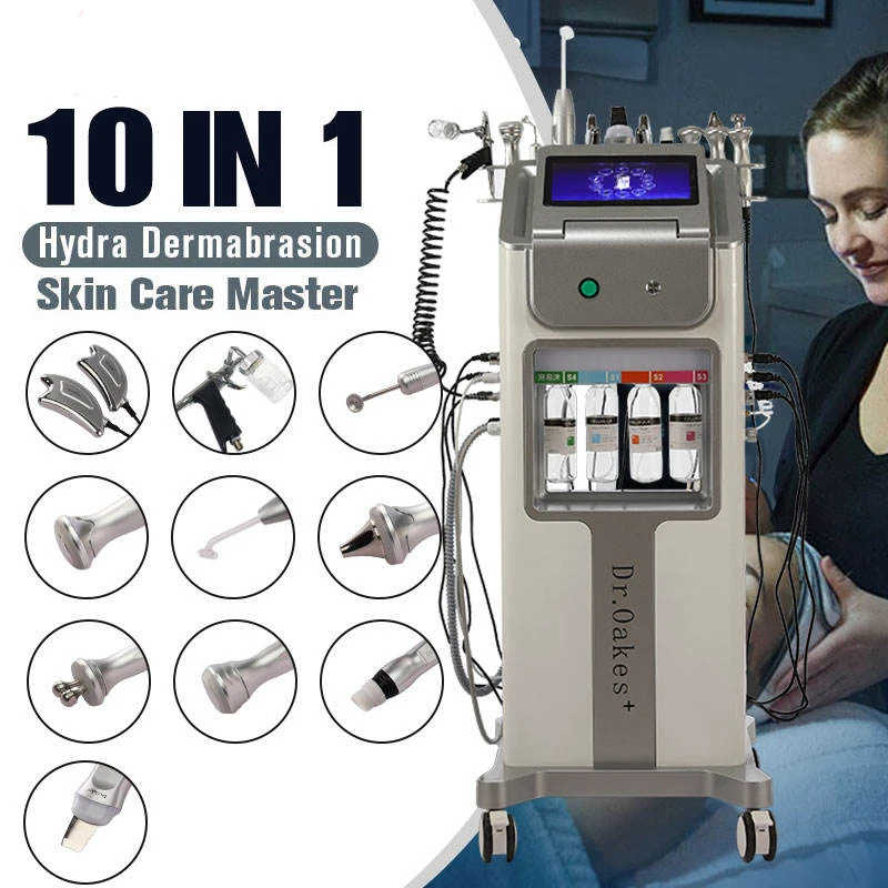 

10 IN 1 Lonic Ultrasonic RF MICRO-CURRENT Microdermabrasion Facial Machine Deep Clean Whitening Skin Rejuvenation Equipment