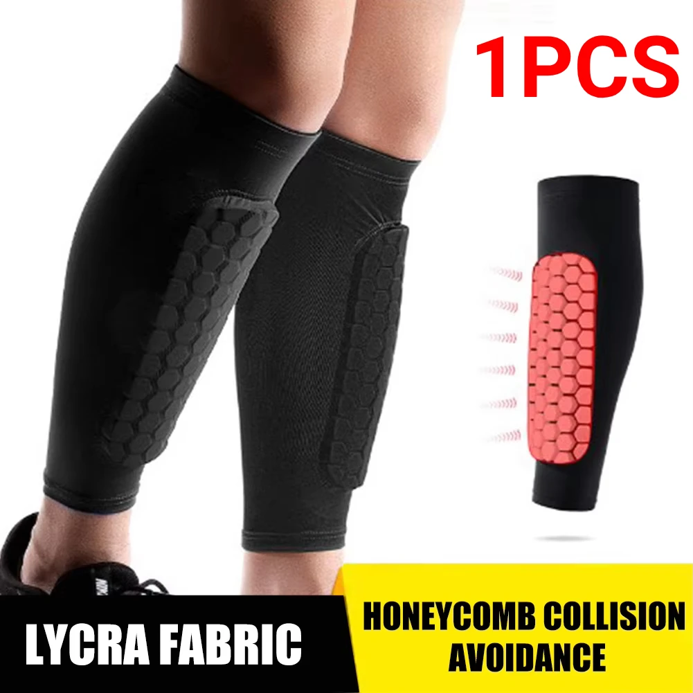Soccer Football Shin Guard Pads 1pcs Honeycomb Running Leg Calf Protective Gear Shield Sleeves Outdoor Sports Leg Support Guard shin guard pads soccer shin guards