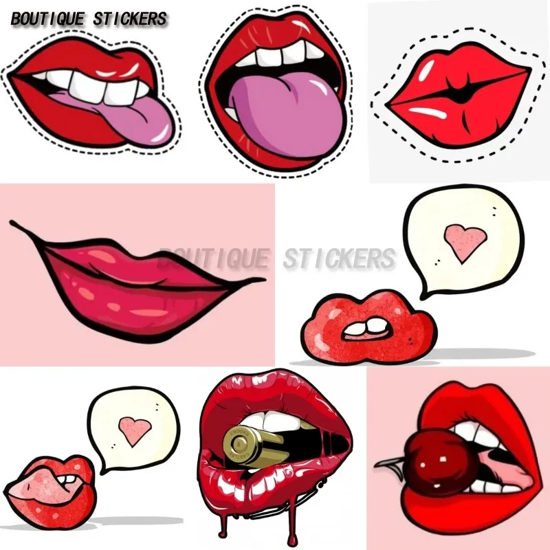 

Sexy Lip Sticker Car Motorcycle Trolley Case Laptop Surfboard Customization Fashion Waterproof Decal