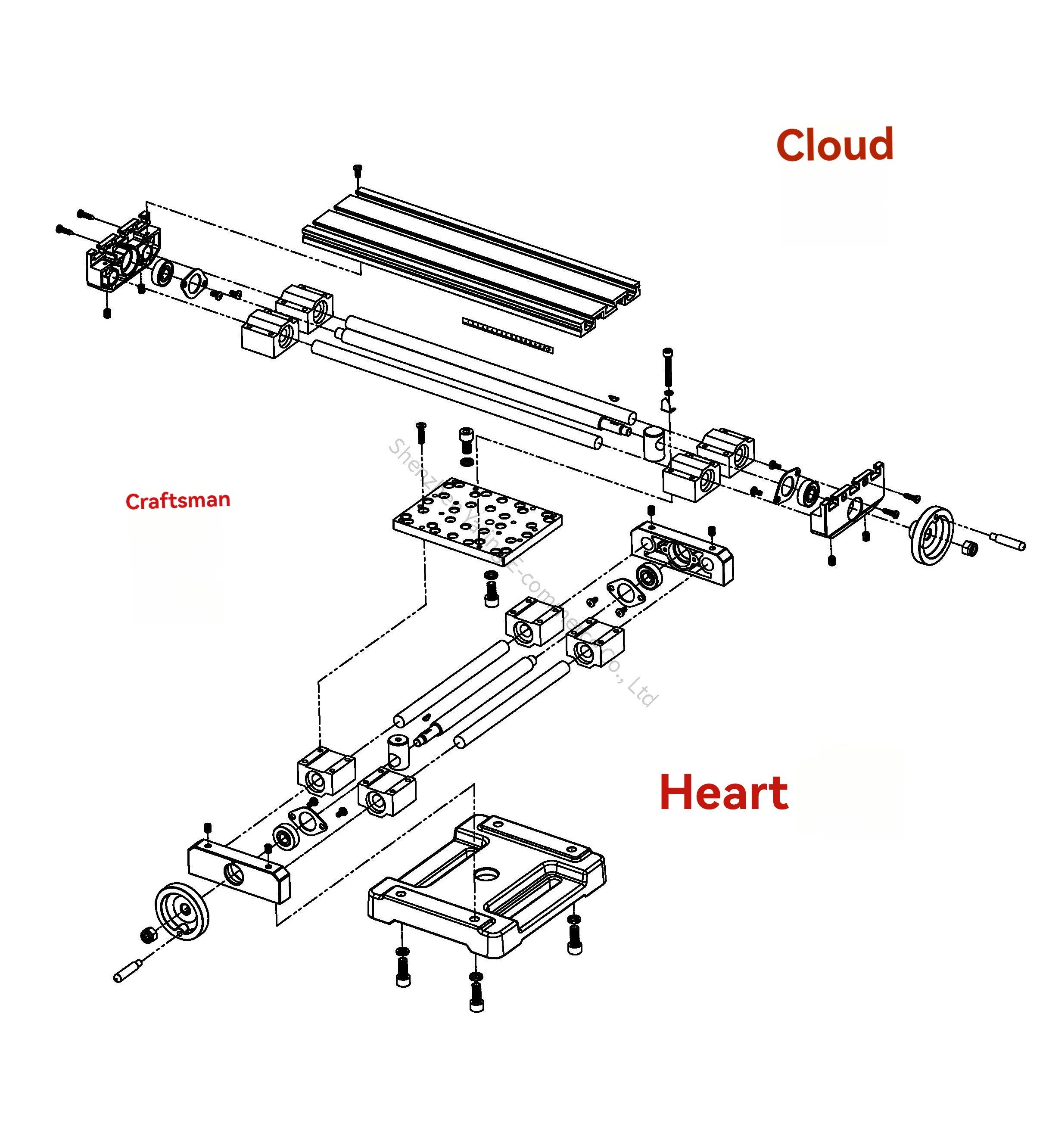 Precision Cross Slide Table Worktable BG-6350 Bracket Mini Micro Multifunctional