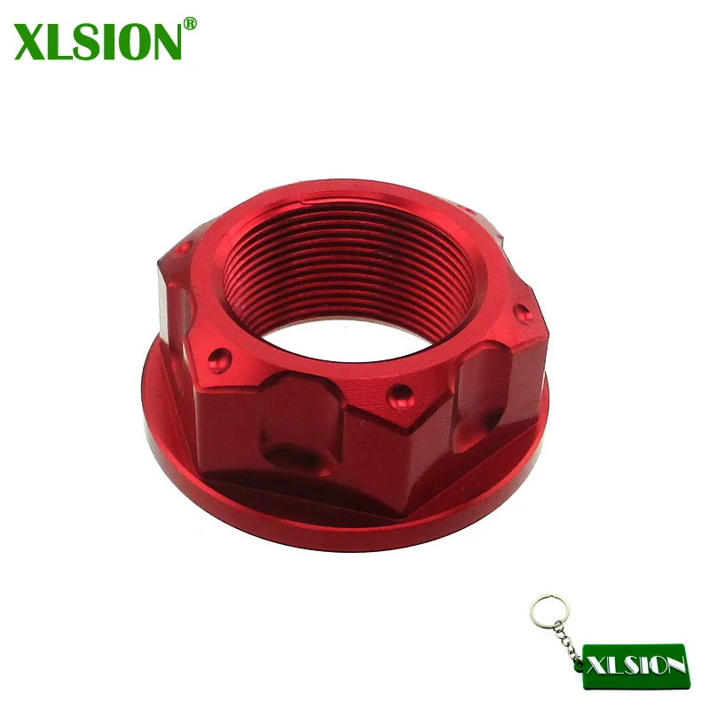 Motorcycle Accessories Aluminum M22 x 1mm Steering Stem Nut For Honda CRF50 XR50 KLX110 KX65 KX85 DRZ110 RM85 TTR50 TTR110 TTR125 50cc-190cc Dirt Bike