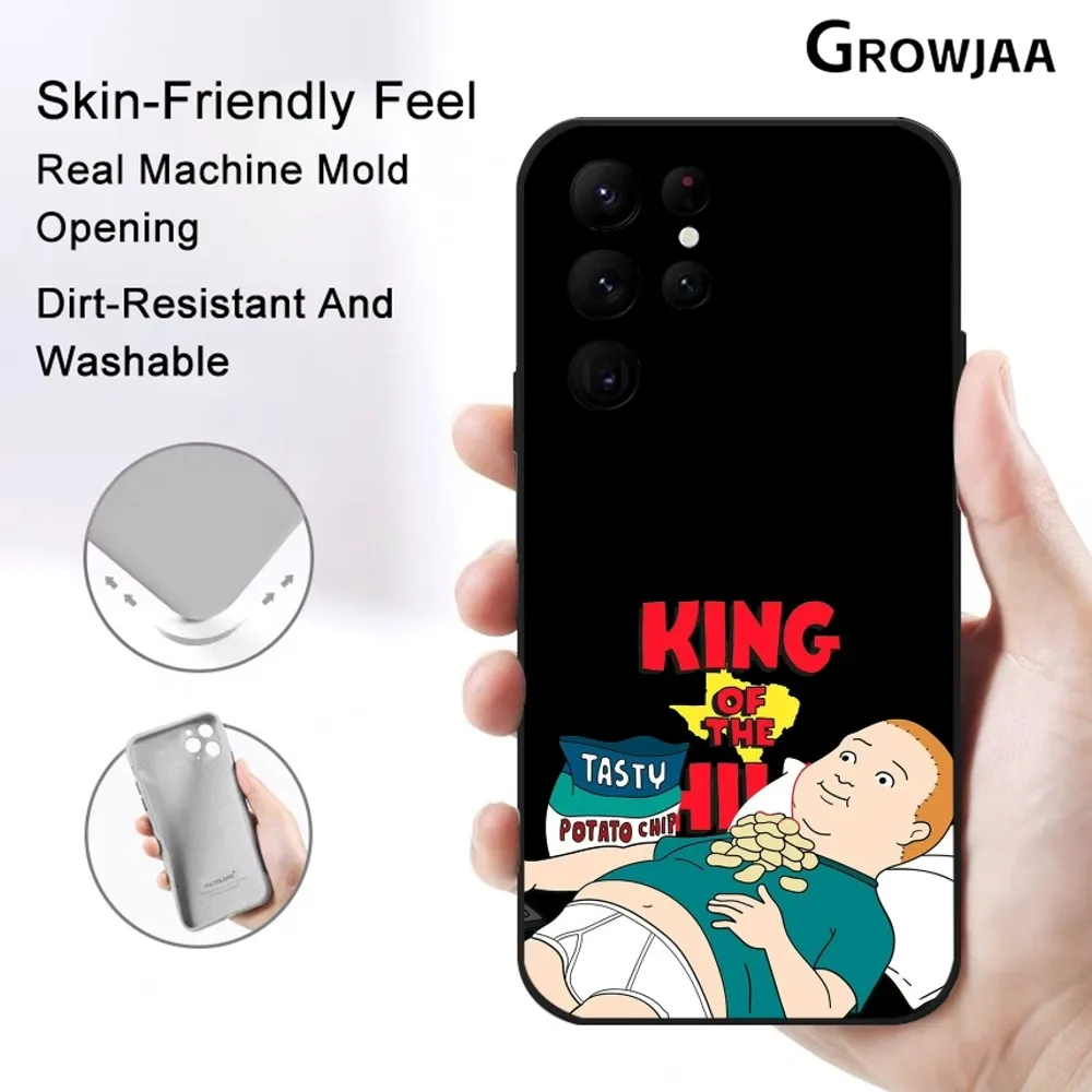 Funny K-King Hill Bobby Phone Case For Samsung Galaxy S25 S24 S22 S23 Ultra S21 S20 Plus 5G Protective Silicone Funda