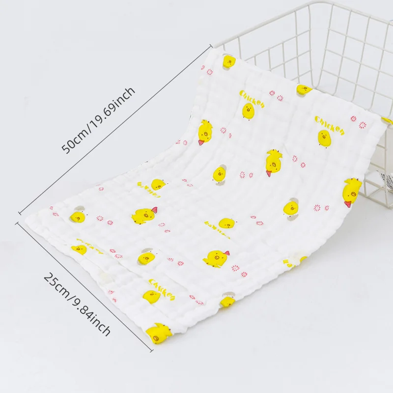 1/5pcs Cotton Bubble Gauze Towel,9.84*19.69in/25*50cm，Baby Feeding Bib,Small Square Towel, Newborn Baby Supplies