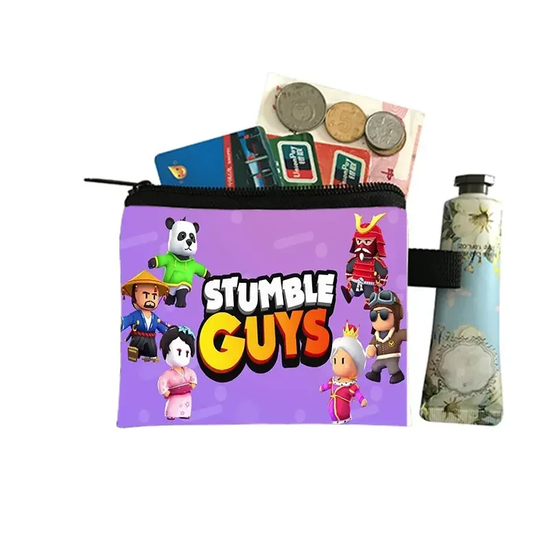 Stumble Guys Children's Coin Purse Student Portable Cartoon Small Wallet Coin Key Storage Bag Children's Toys Gift