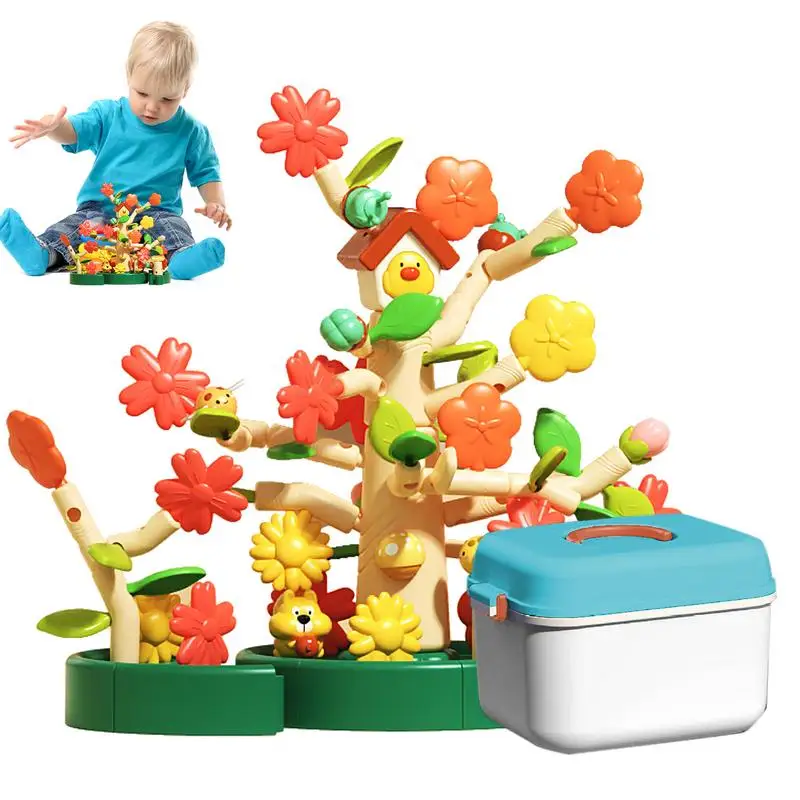 

STEM Building Toys For Kids Montessori Flower Garden Toy Set DIY Building Blocks Educational Playset STEM Learning Montessori