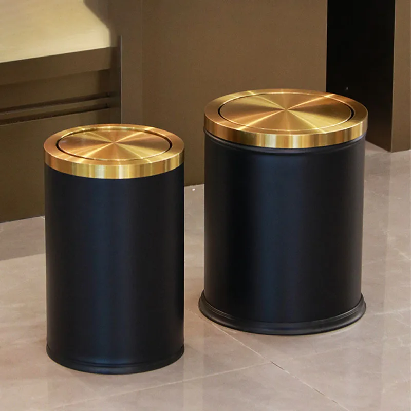 

Luxury Stainless Steel Trash Can Small Lid Kitchen Under Sink Cabinet Trash Can Door Portable Outils De Nettoyage Cleaning Tools