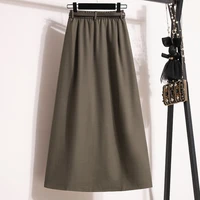 2026 Korean High Waisted Suit Pleated Skirt Plus Size Skirts for Women Spring Elegant Solid Women's Wrap Umbrella Skirts - Image 3
