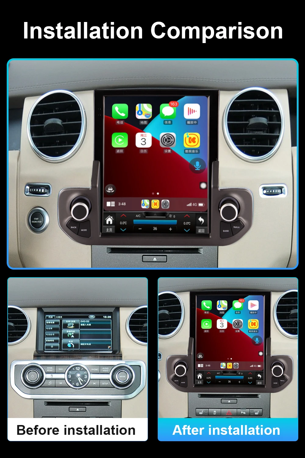 Android 15 For Land Rover Discovery 4 LR4 2009-2016 Car Radio Automotive Multime