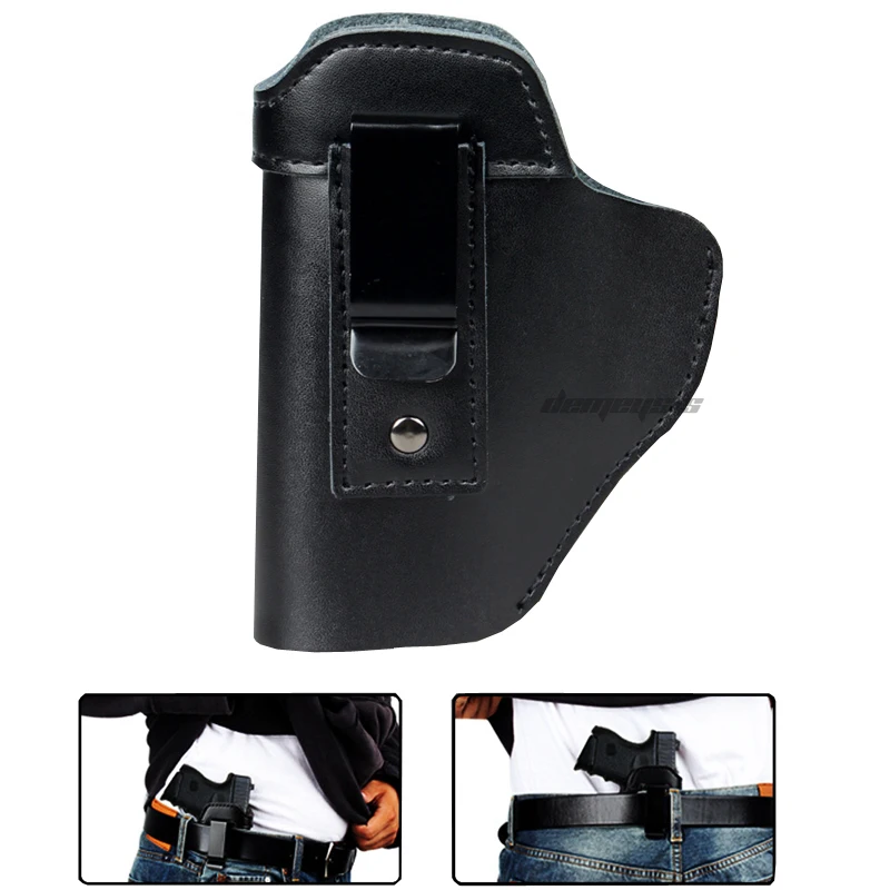 Army Combat Tactical Pistol Waist Holster Durable Leather CS Shooting Hunting Handgun Carry for Glock Sig Sauer S&ampW M&ampP | Спорт и