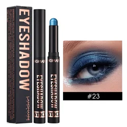 Smoky Dark Blue Waterproof Metallic Eyeshadow Stick with Pearlescent Finish (23)