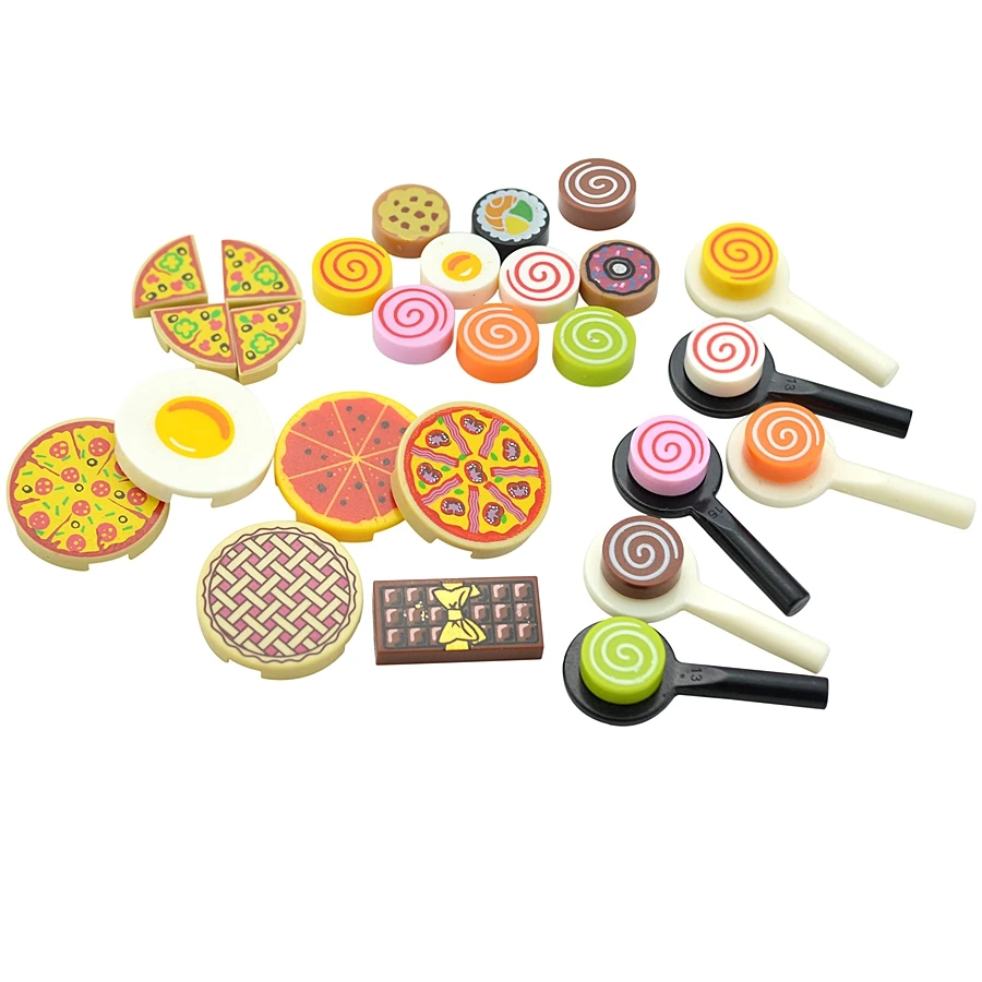 City Mini Food Toys Building Blocks Hamburger Fries Bread