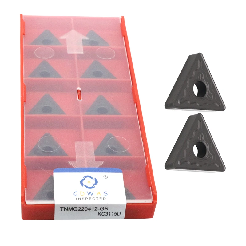 

Высококачественные карбидные вставки TNMG220412GR KC3115D, токарный станок с ЧПУ, резак, инструменты, внешний токарный инструмент для чугуна