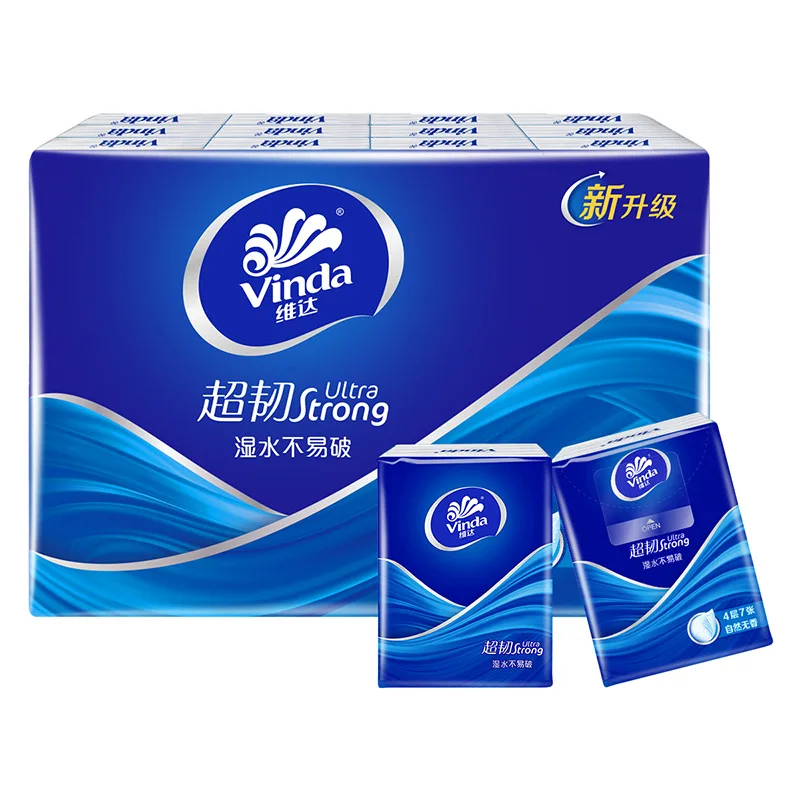 Vida Handkerchief Set 12/24 Piece Four Layer Thickened Small Bag Portable Toilet Paper Wettable Napkin Gift