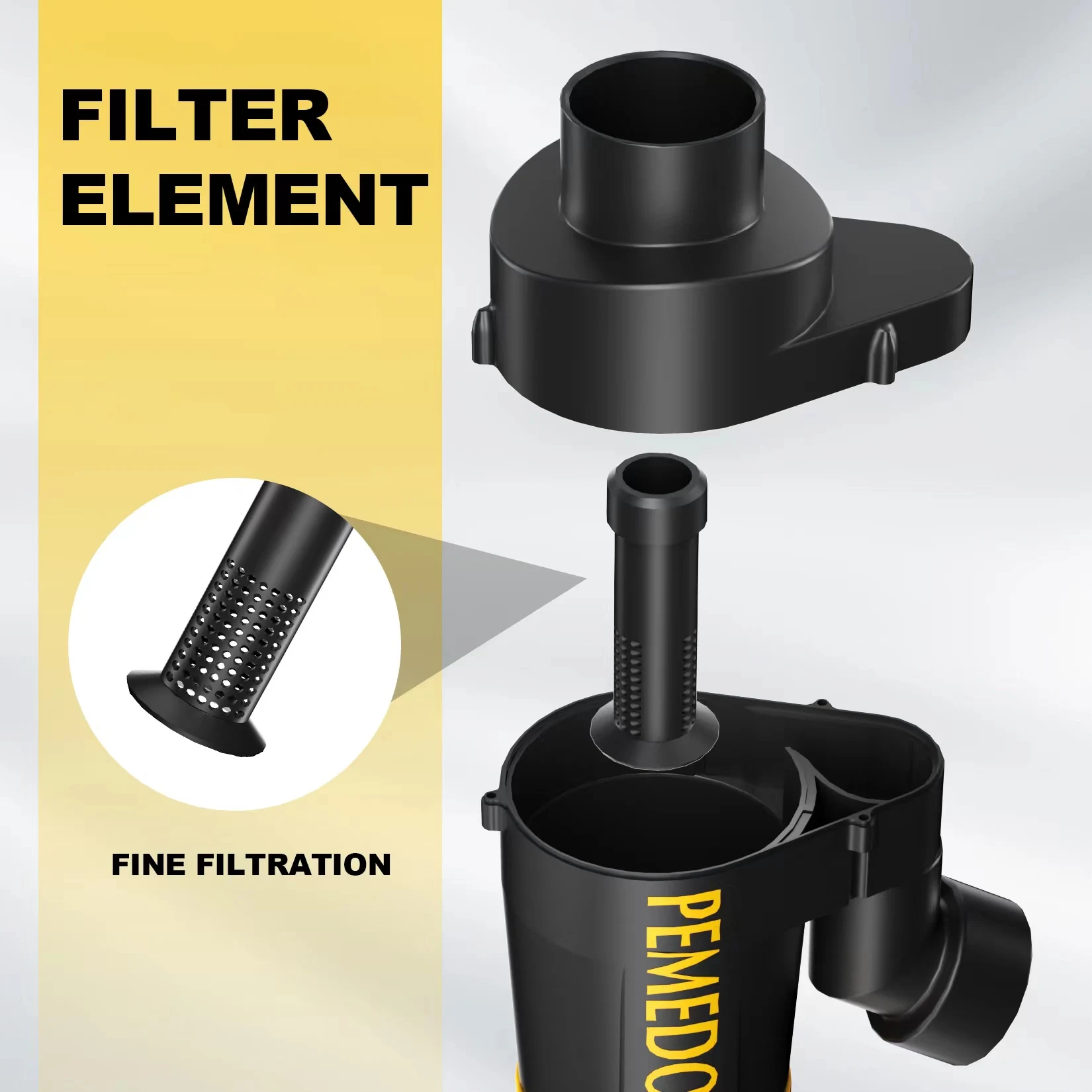 Cyclone Dust Collector 2&lsquo;&rsquo; 50mm Separator Extractor 2 Filters Element Vacuum Cleaner Woodworking Ash