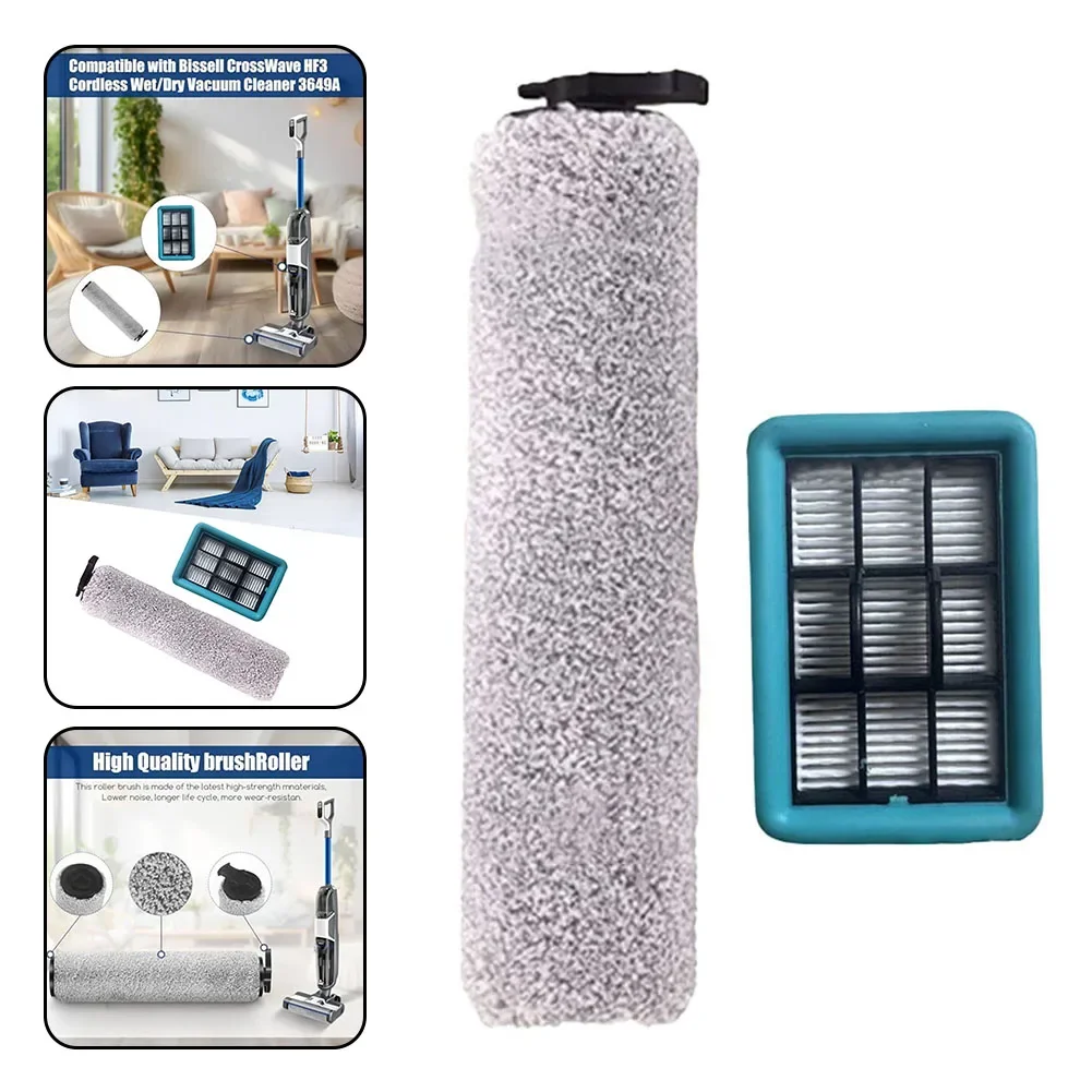 Brush Rolls Filter Replacement Kit For Bissell CrossWave OmniForce Edge 3930F/3933/V2/3999z Cordless - View #7