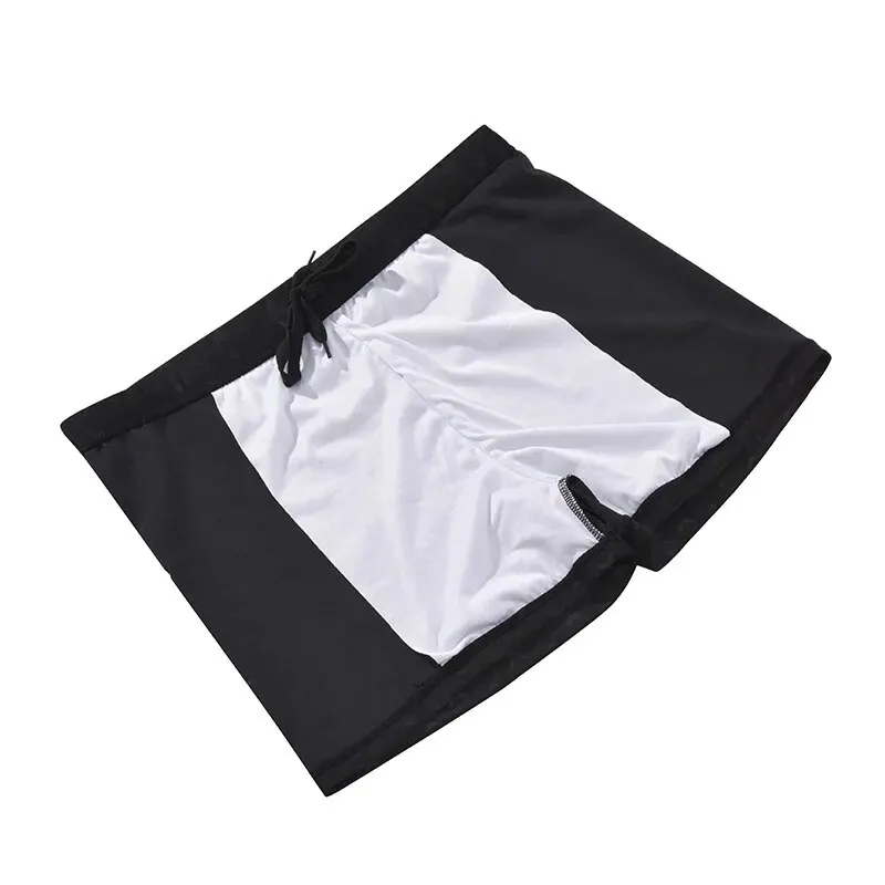 Swim Trunks Adult Men Pure Black Large Size Professional Waterproof Quick-drying Bionic Fabric Sharkskin Swimming Trunks