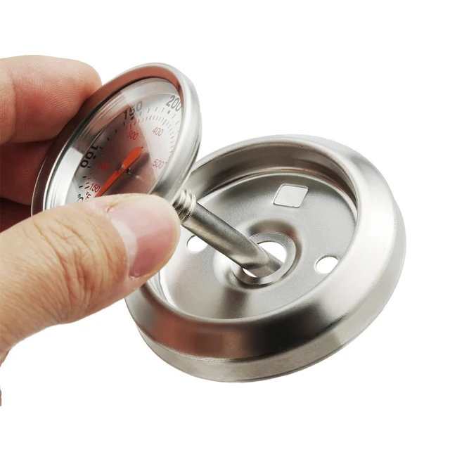 1Pc Csere Bbq Mérő Beépített Fedélhőmérő A Weber Traveler Grills Faszén Gödör Fa Dohányos Sütő 150-600 ° F Előlapkészlet - Image 4