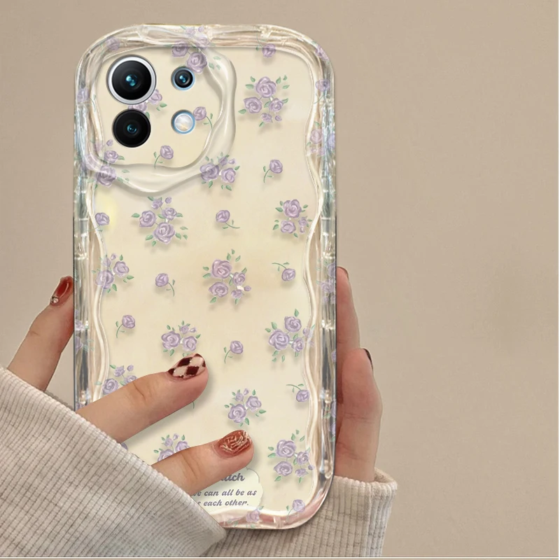 Charming Rose Clear Silicone Case - Elegant Floral Design