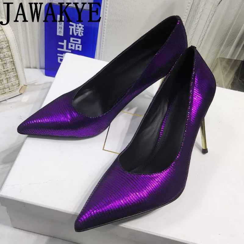 

Luxury Brand Gold High Heels Women Pointed Toe Formal Dress Pumps Real Leather Shoes Ladies Runway Party Wedding Shoes Women
