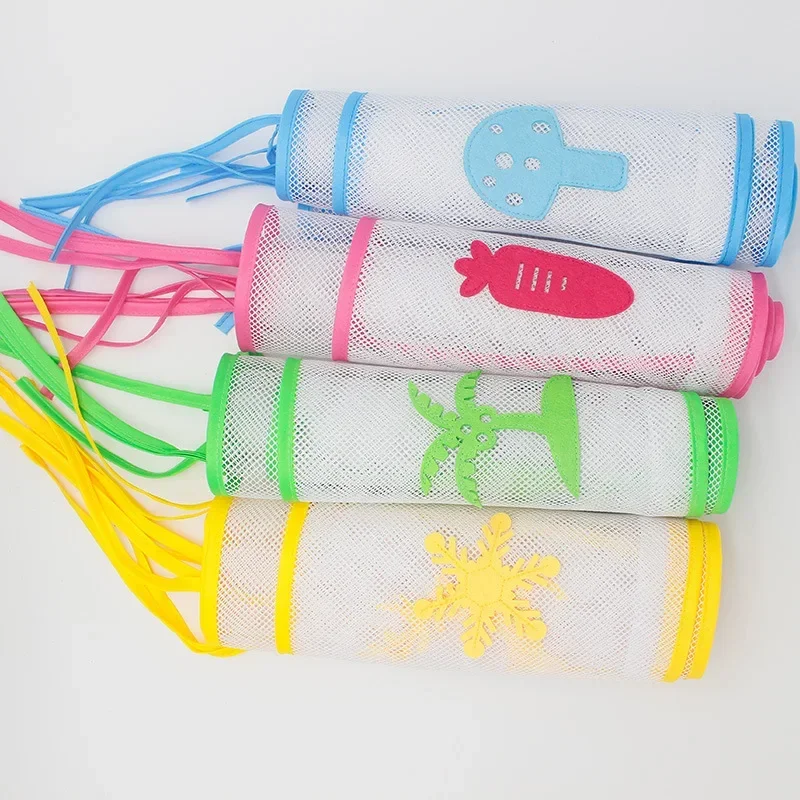 Cartoons Bed Hanging Storage Bag Baby Cotton Crib Organizer Toys Diapers Pocket Bag for Crib Bedding Set Baby Supplies Net Bags