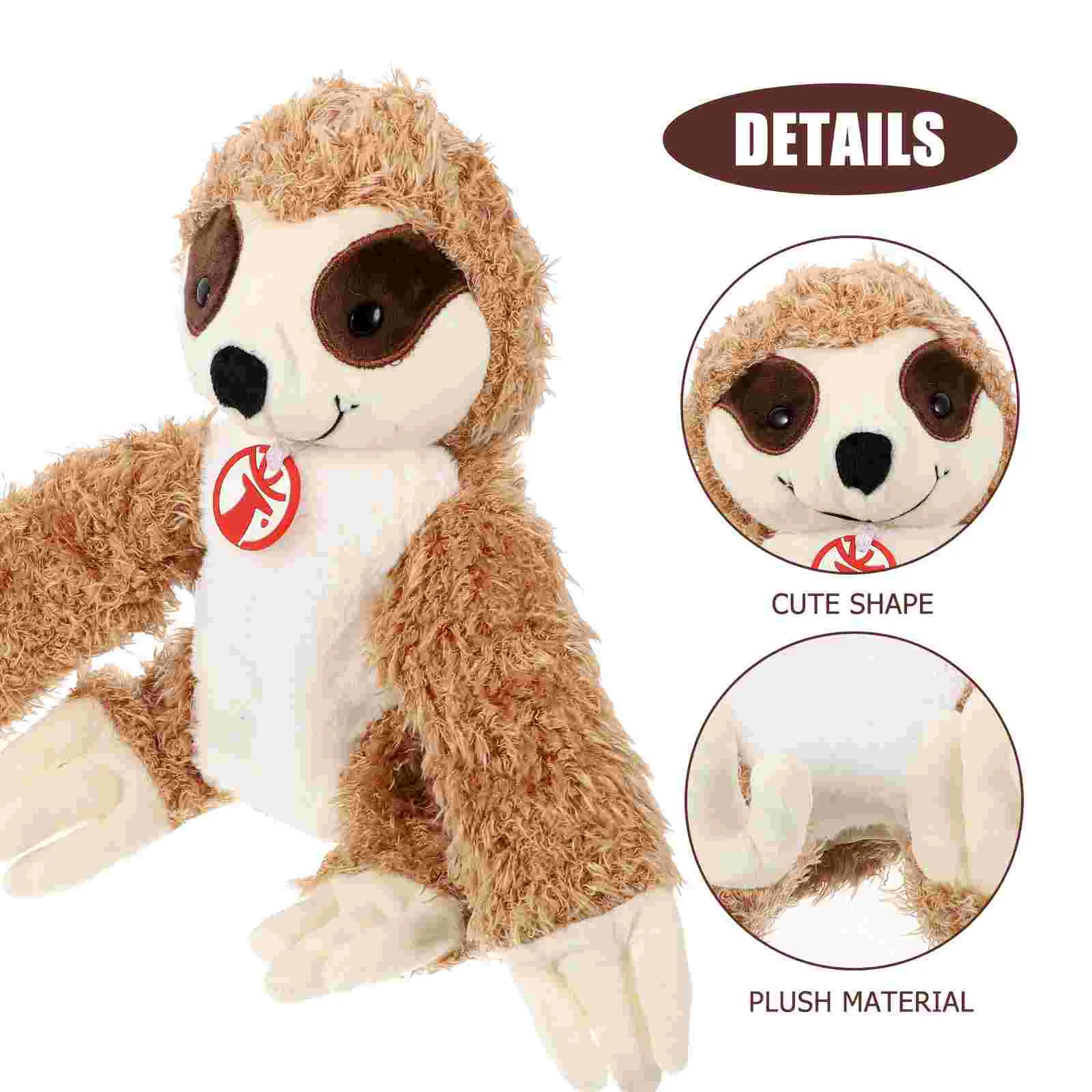 

Sloth Hand Puppet Educational Toy Cartoon Realistic Animal Plush Puppets for Toddlers Animals
