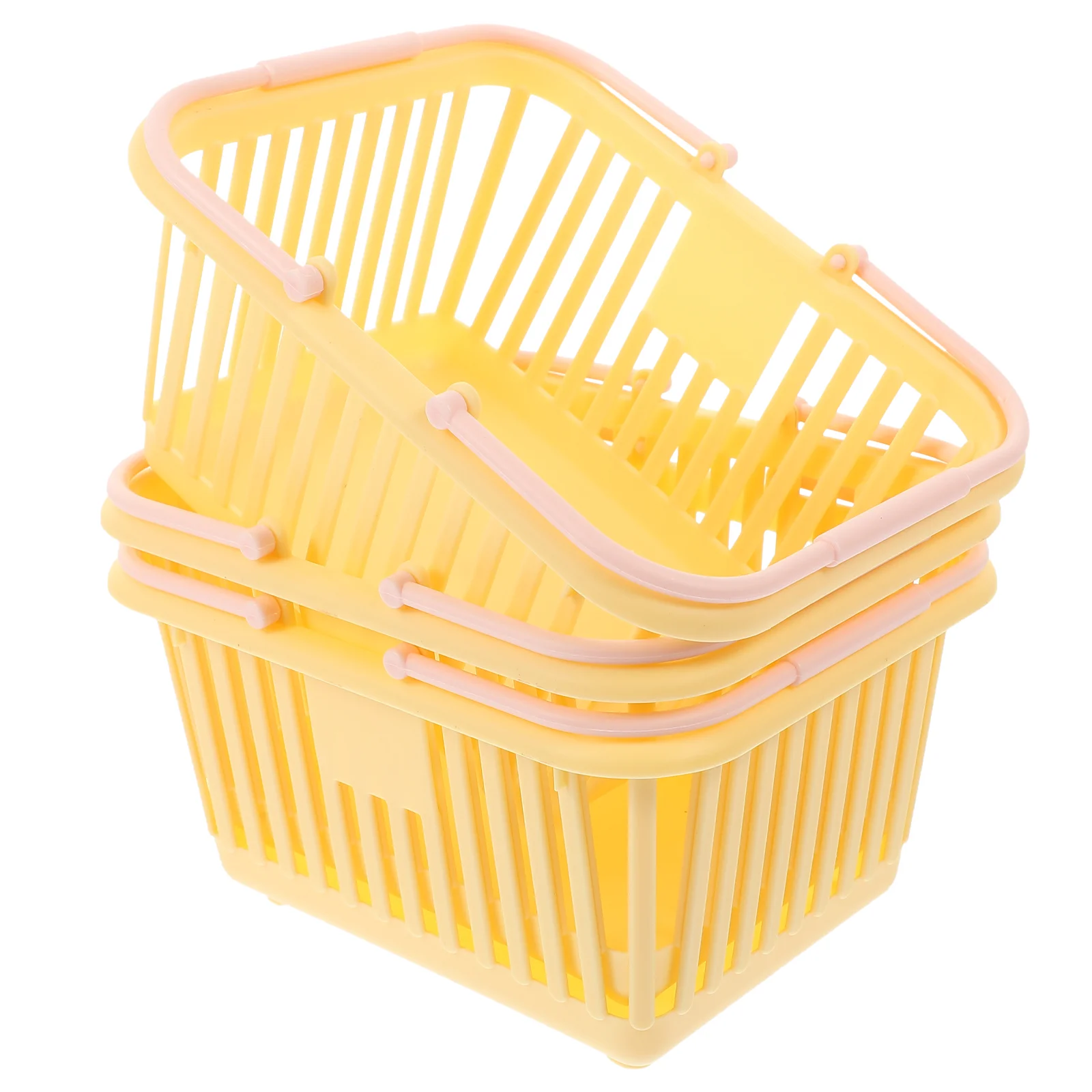 

Plastic Basket Mini Shopping Basket 3Pcs Mini Grocery Basket Play Set Shopping Cart Toddlers Fruit Basket Toddler Kitchen