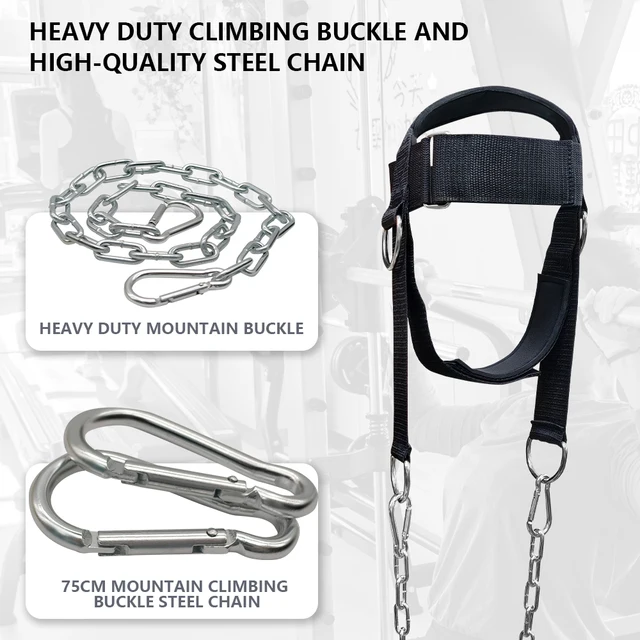 Head Harness Sports Neck Training Exerciser Strap Muscle Builder Home Gym for Strength Fitness Weight Lifting Workout Boxing MMA 2