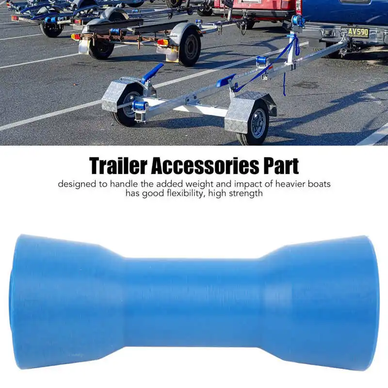 Accessori per Rimorchi, Rullo per Chiglia Rullo per Chiglia Resistente Marino in PVC Blu 160mm Autocentrante per Barche con Rimorchi