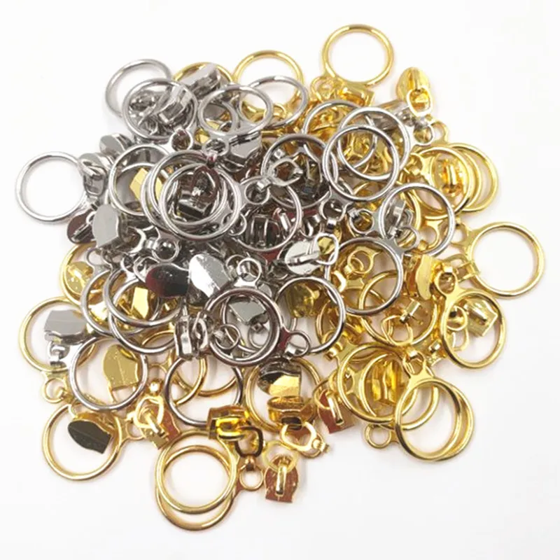 20pcs 5# Nylon Circle Zipper Puller Clothing Accessories Zinc Alloy luggage And Home Textile Puller zipper pullers