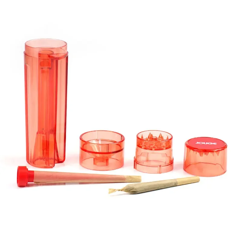 Herb Grinder SMO 3in1 Protable Tobacco Filling Grinding Storage Integrated Set Dry Herb Roller Paper Pipes for Smoking Tools