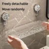 Bathroom Rack Shower Shelf Bathroom Storage Shelf with Suction Cup Wall Mount No-drill Removable Bathroom Shelves Easy Install 2