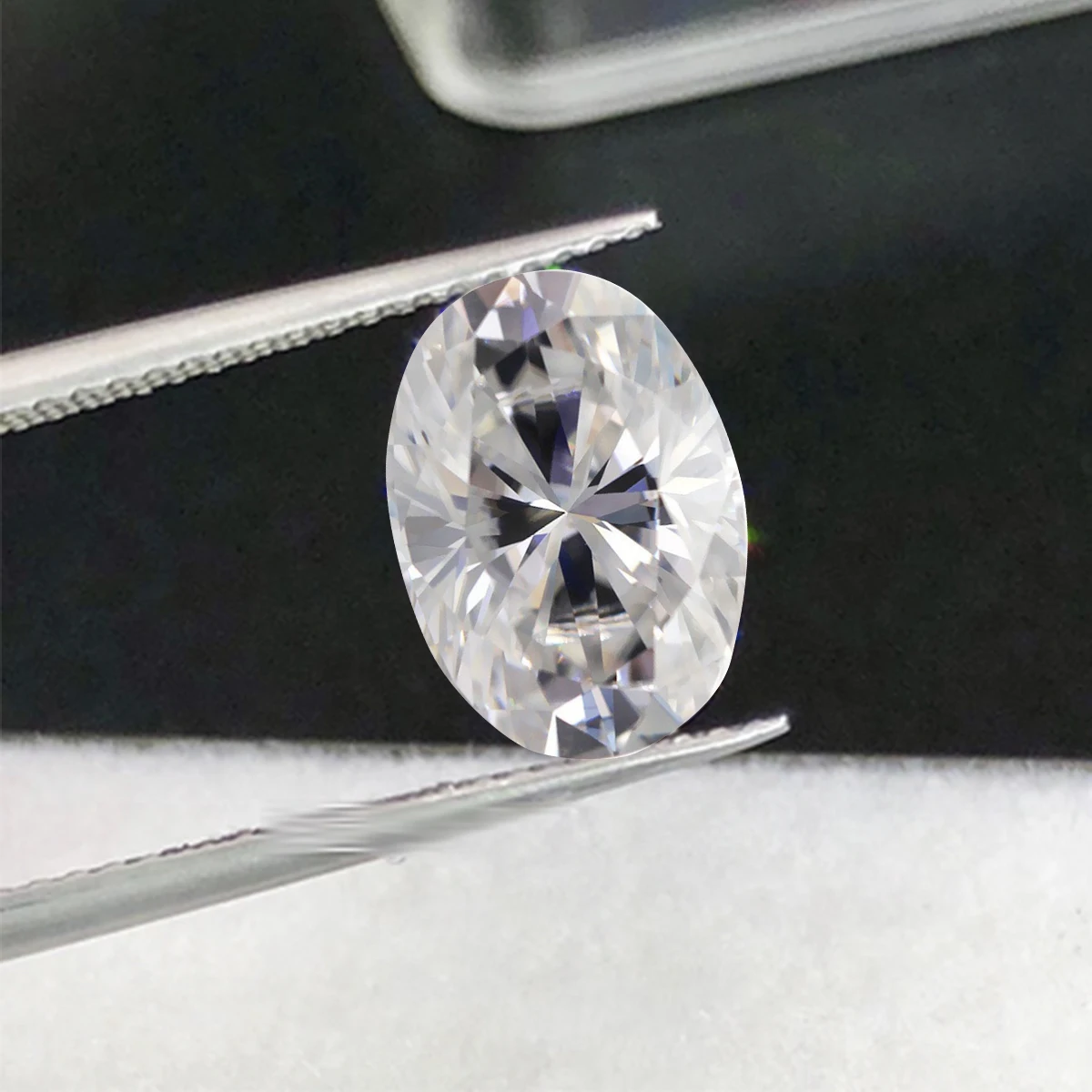 Pietra Moissanite sciolta taglio ovale AIOSC da 0.3 a 8,0 ct colore bianco D grado VVS con GRA certificato Pass Diamond Tester Lab Gemstone