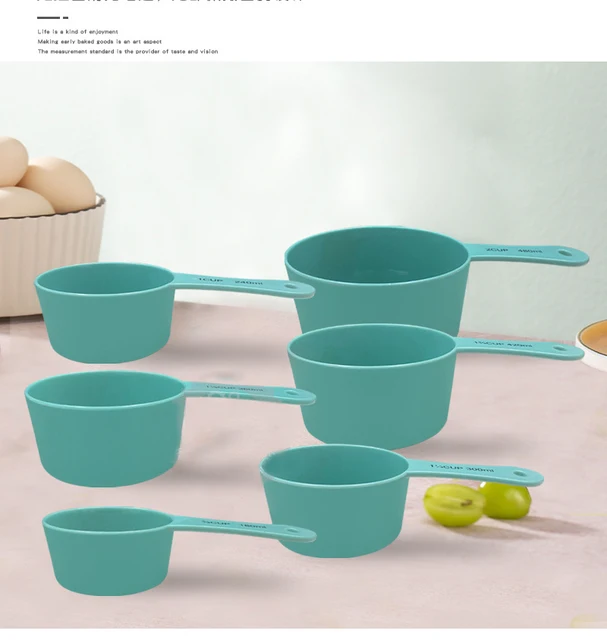 KitchenAid Universal Measuring Cup and Spoon Set, 9 Piece, Aqua