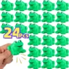 24 PCS Rubber Frogs, Squeak and Floating Green Frog ,Good Shower and Playing  Water Partner. 1