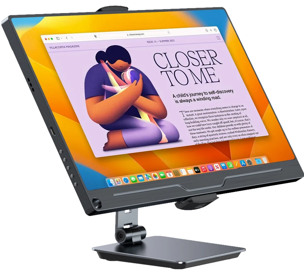 完璧なポータブルモニター調節可能なスタンド折りたたみ式