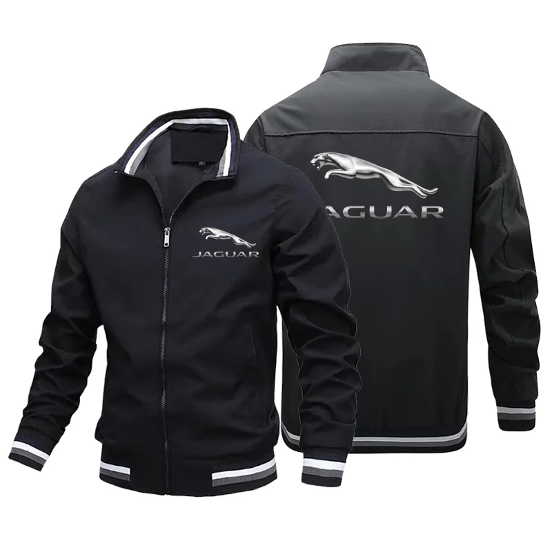 

Jaguar Car Print Logo Jacket Spring 2024 Men's Biker Jacket Coat Fashion Street High Quality Clothing Bomber Pilot Jacket S-4XL