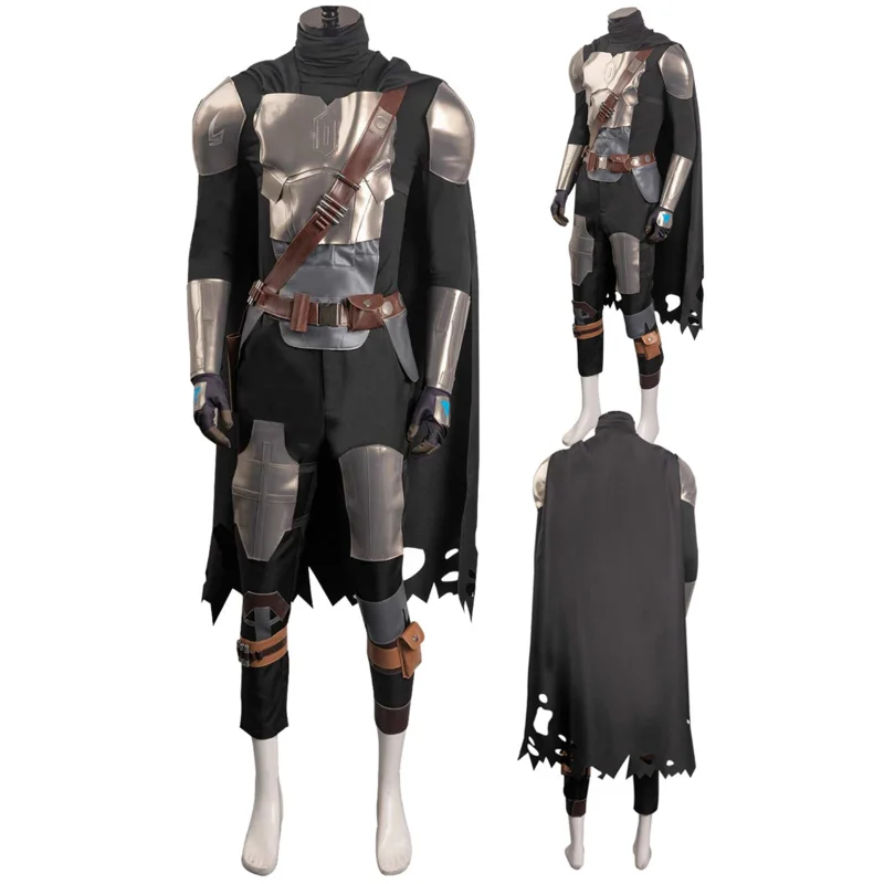 

Din Djarin Cosplay Fantasy Battle Armor Cloak Men Costume TV Bounty Hunter 3 Roleplay Fantasia Fancy Dress Up Party Cloth Male